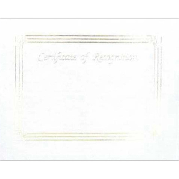 Blank stock gold foil embossed certificate with border, 8 1/2" x... from ASI 56100 Gemini Ind Inc / F & H Ribbon