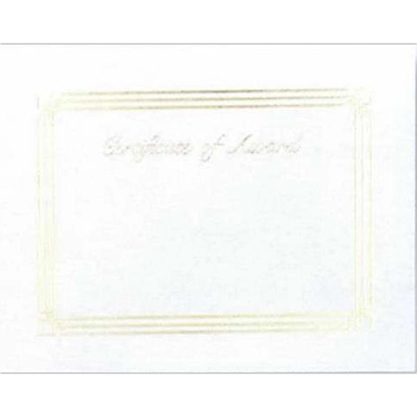 Blank stock gold foil embossed certificate with border, 8 1/2" x... from ASI 56100 Gemini Ind Inc / F & H Ribbon