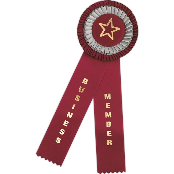 Custom Rosette; Head diameter 4-1/2", Overall Length 12-1/2", Streamer size 2"... from ASI 56100 Gemini Ind Inc / F & H Ribbon