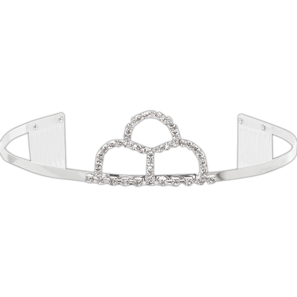 Silver tiara. Imports only. Available in silver only. Approximate height: 1... from ASI 56100 Gemini Ind Inc / F & H Ribbon