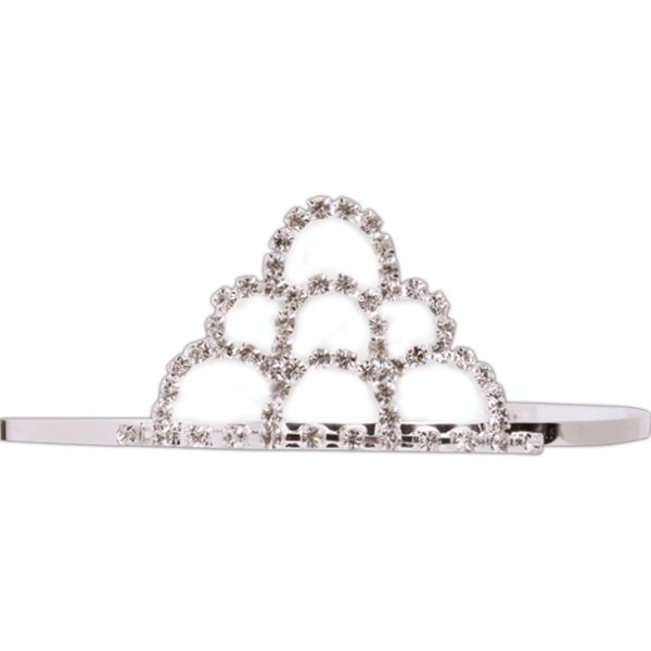 Silver tiara. Imports only. Available in silver only. Approximate height: 2".... from ASI 56100 Gemini Ind Inc / F & H Ribbon