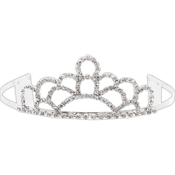 Silver tiara. Imports only. Available in silver only. Approximately 2" in... from ASI 56100 Gemini Ind Inc / F & H Ribbon