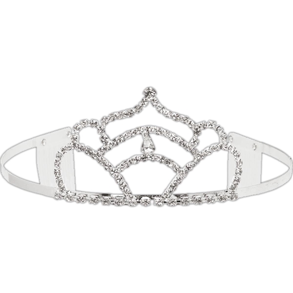 Silver tiara. Imports only. Available in silver only. Approximate height: 2... from ASI 56100 Gemini Ind Inc / F & H Ribbon