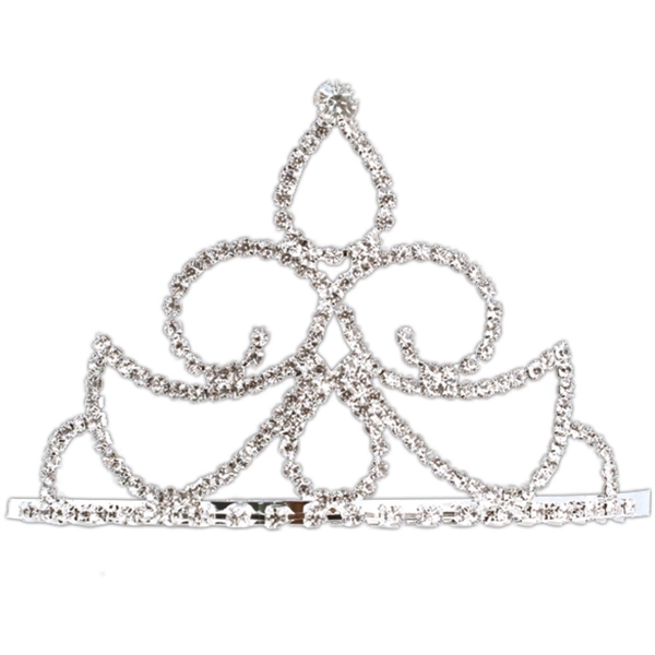 Silver tiara. Imports only. Available in silver only. Approximate height: 3... from ASI 56100 Gemini Ind Inc / F & H Ribbon