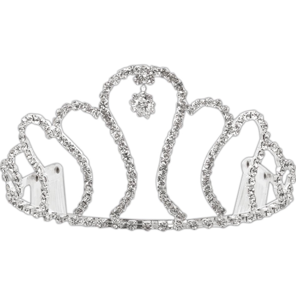 Silver tiara. Imports only. Available in silver only. Approximate height: 3... from ASI 56100 Gemini Ind Inc / F & H Ribbon