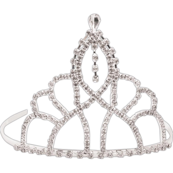 Silver tiara. Imports only. Available in silver only. Approximate height: 3... from ASI 56100 Gemini Ind Inc / F & H Ribbon