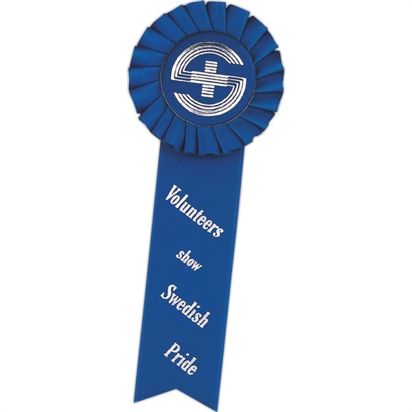 Design No. Mini Rosette; Head diameter 3", Overall Length 7-1/2", Streamer... from ASI 56100 Gemini Ind Inc / F & H Ribbon