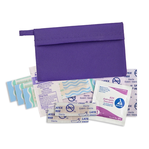 Bandages, antiseptic towelette, adhesive pad and first aid cream in a... from ASI 52840 Evans Manufacturing