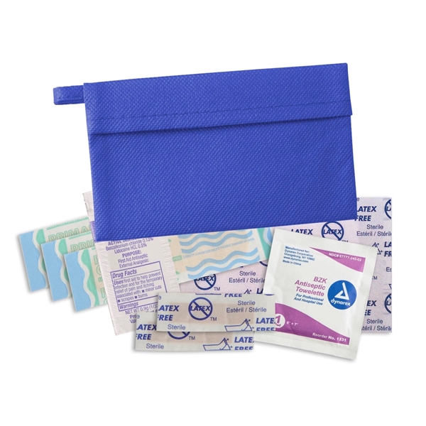 Bandages, antiseptic towelette, adhesive pad and first aid cream in a... from ASI 52840 Evans Manufacturing