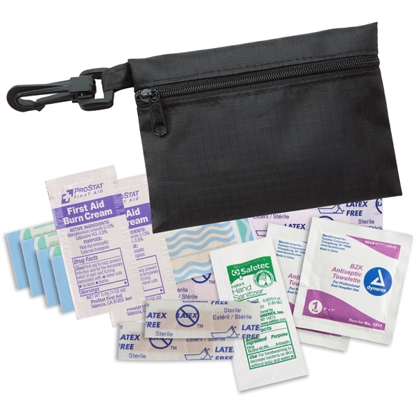 Ripstop mini first aid kit contains latex free bandages, BZK towelettes,... from ASI 52840 Evans Manufacturing
