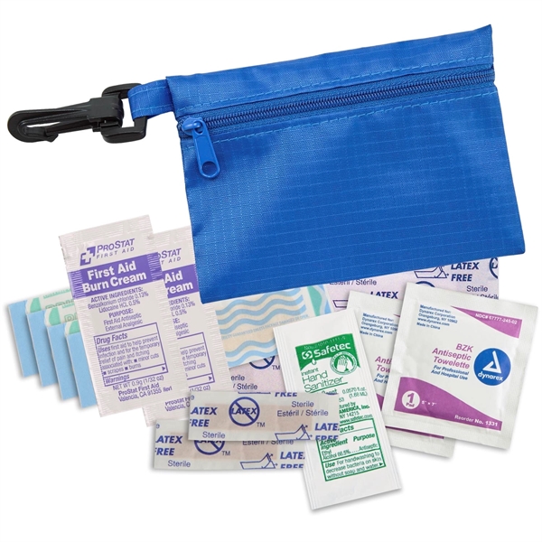 Ripstop mini first aid kit contains latex free bandages, BZK towelettes,... from ASI 52840 Evans Manufacturing