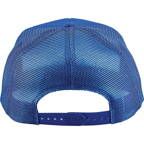5 Panel Unstructured High Crown Cap with Mesh and Plastic Snap... from ASI 43456 CF Headwear