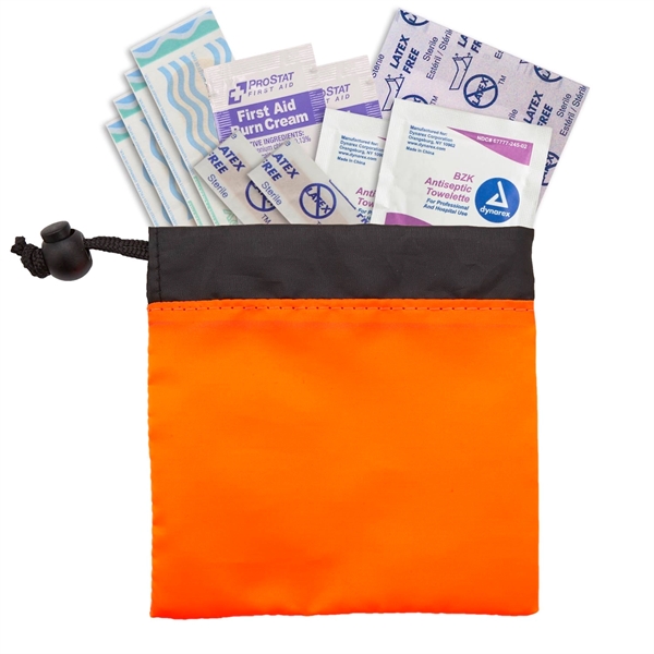 First aid kit has latex-free bandages, antiseptic towelettes, first aid burn... from ASI 52840 Evans Manufacturing
