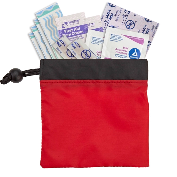 First aid kit has latex-free bandages, antiseptic towelettes, first aid burn... from ASI 52840 Evans Manufacturing