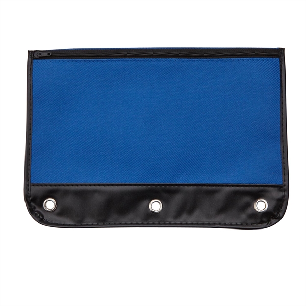 Zippered school kit pouch made of polyester with three reinforced metal... from ASI 52840 Evans Manufacturing
