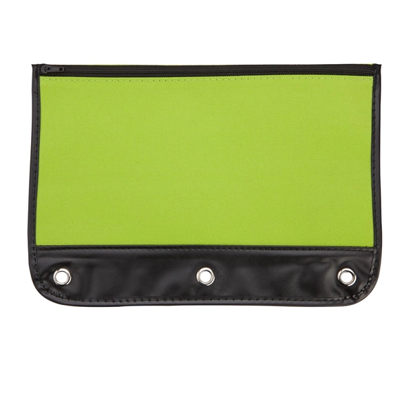 Zippered school kit pouch made of polyester with three reinforced metal... from ASI 52840 Evans Manufacturing