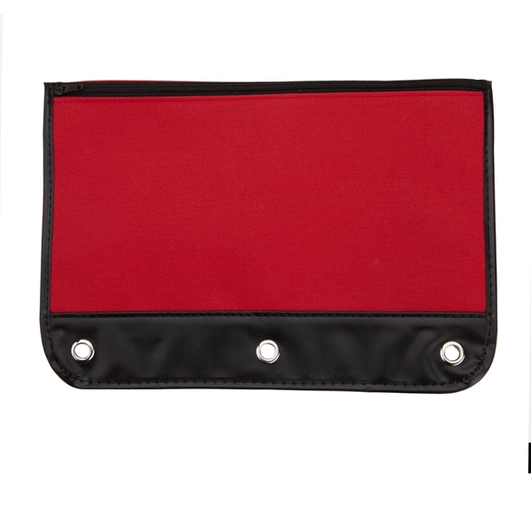 Zippered school kit pouch made of polyester with three reinforced metal... from ASI 52840 Evans Manufacturing