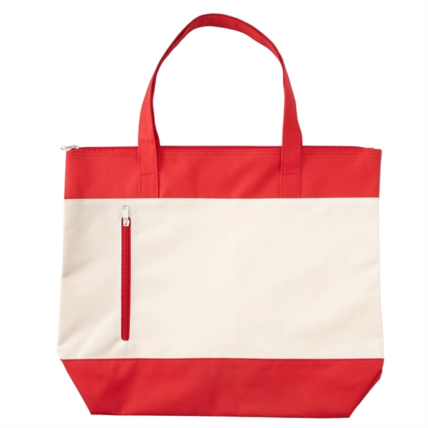 Beach Tote bag made from 600 denier polyester with zippered main... from ASI 52840 Evans Manufacturing
