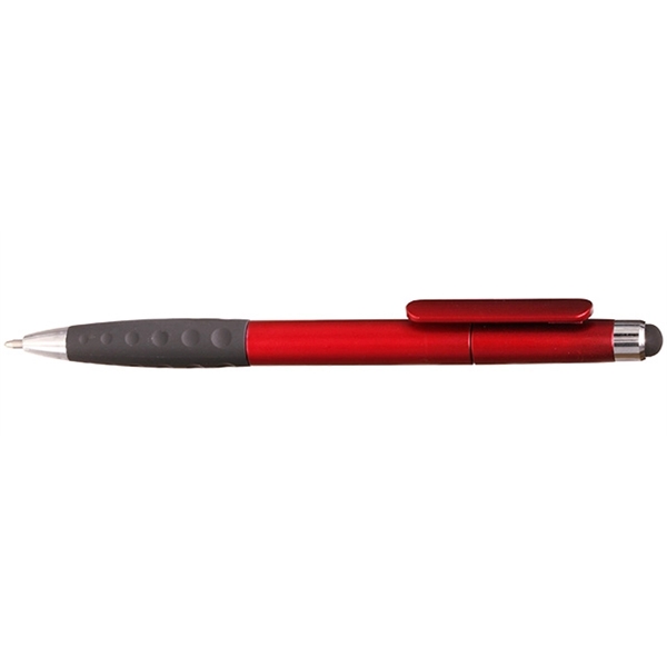 Promotional Stylus Pen, colored barrel and silver accents. Writes in black... from ASI 39552 BEL Promo