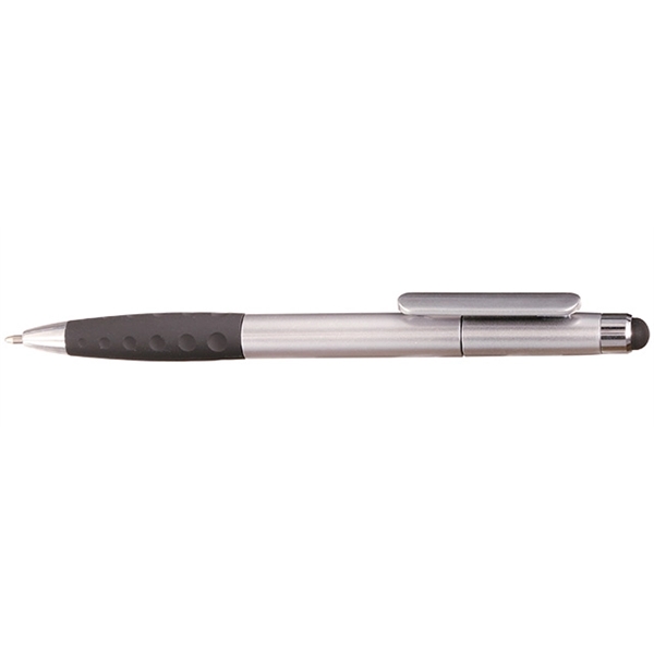 Promotional Stylus Pen, colored barrel and silver accents. Writes in black... from ASI 39552 BEL Promo