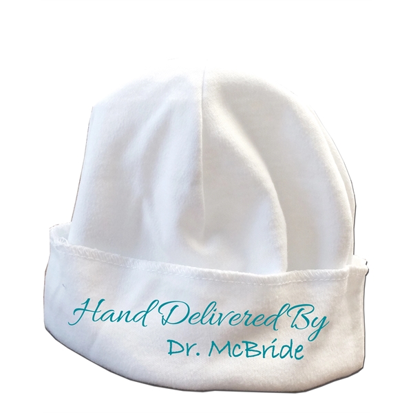 Infant's white knit cap made of 100% cotton.... from ASI 88310 Southeast Plastics / SE Line/SE Little Line