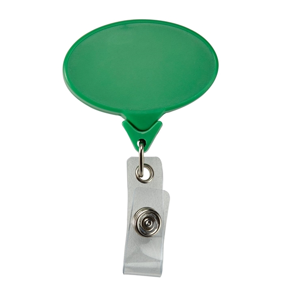 Oval shaped retractable badge reel with 30" sturdy nylon retracting cord... from ASI 52840 Evans Manufacturing