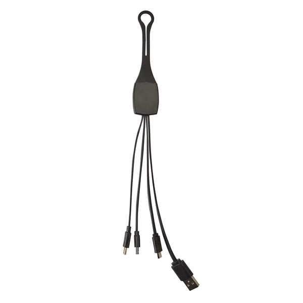 Universal charging cable with lightning 8-pin, USB-C and micro-USB connectors that... from ASI 52840 Evans Manufacturing