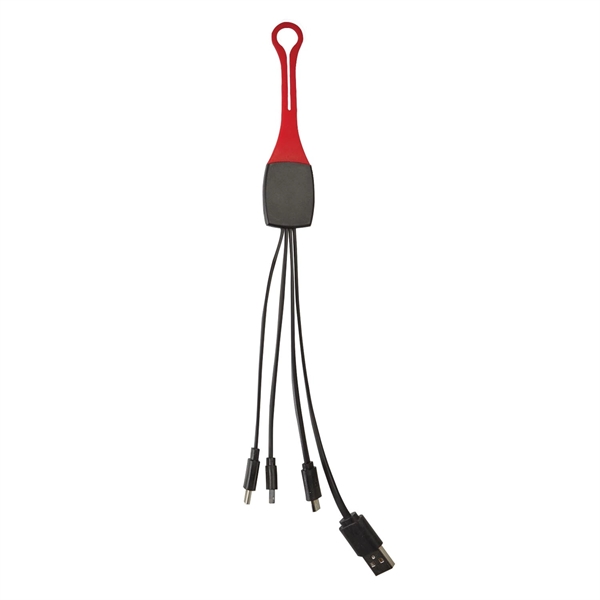 Universal charging cable with lightning 8-pin, USB-C and micro-USB connectors that... from ASI 52840 Evans Manufacturing
