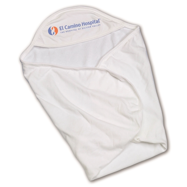 Hooded, cotton baby towel. White with white binding, 26" x 29".... from ASI 88310 Southeast Plastics / SE Line/SE Little Line