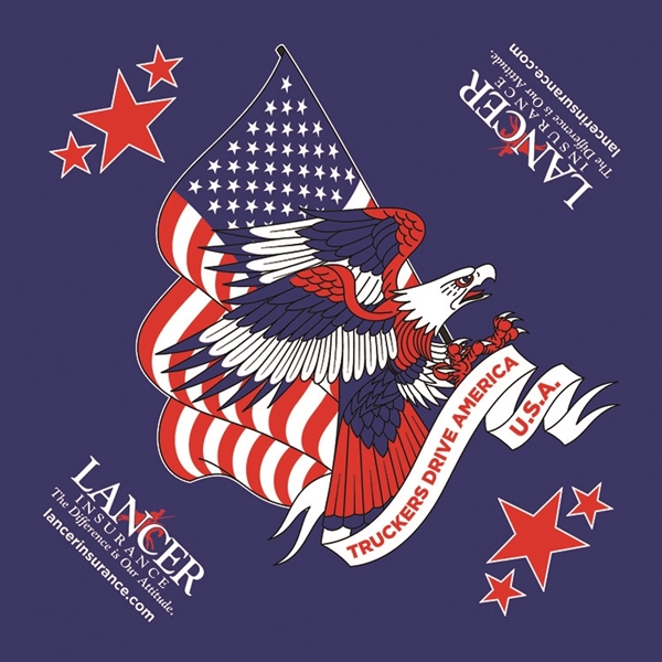 22" x 22" rotary-printed bandana made of 100% cotton.... from ASI 44020 Bandanna Promotions By CARO-LINE / Bandanna Promotions