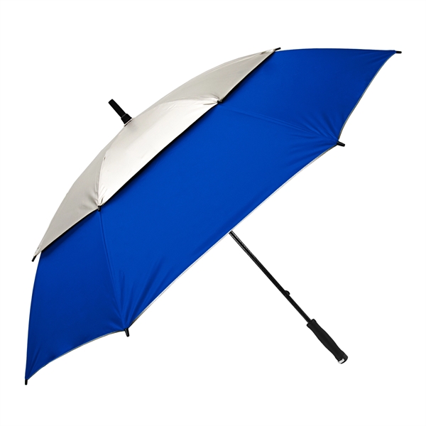 Manual opening beach/golf umbrella with 62" arc, fiberglass construction and UV... from ASI 89955 StrombergBrand / Stromberg