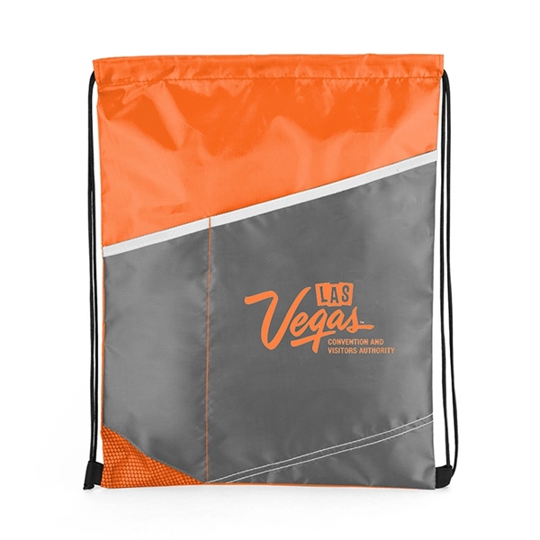 210 denier drawstring sports pack with two front pockets, mesh corners... from ASI 88060 Snugz/USA Inc / Sweda®