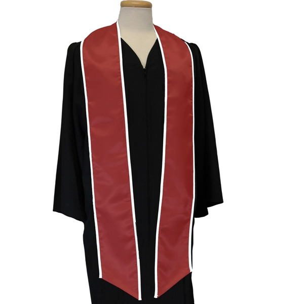 Maroon graduation sash  with a white binded edge... from ASI 98085 Wolfmark
