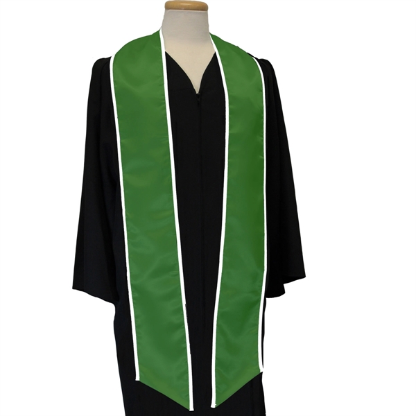 Hunter green graduation sash  with a white binded edge... from ASI 98085 Wolfmark
