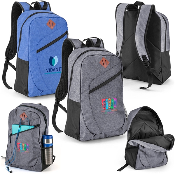 Backpack with angled pocket PVD patch, bottle holder and adjustable shoulder... from ASI 88060 Snugz/USA Inc / Sweda®