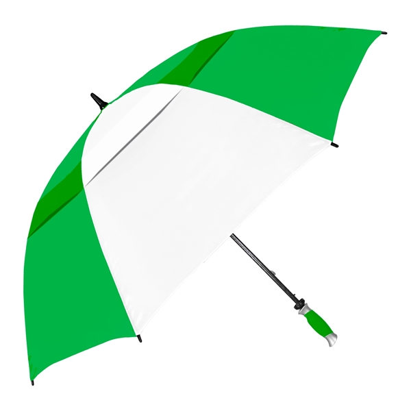 Manual opening umbrella with 62" arc, all fiberglass construction and alternating... from ASI 89955 StrombergBrand / Stromberg Brand Stromberg