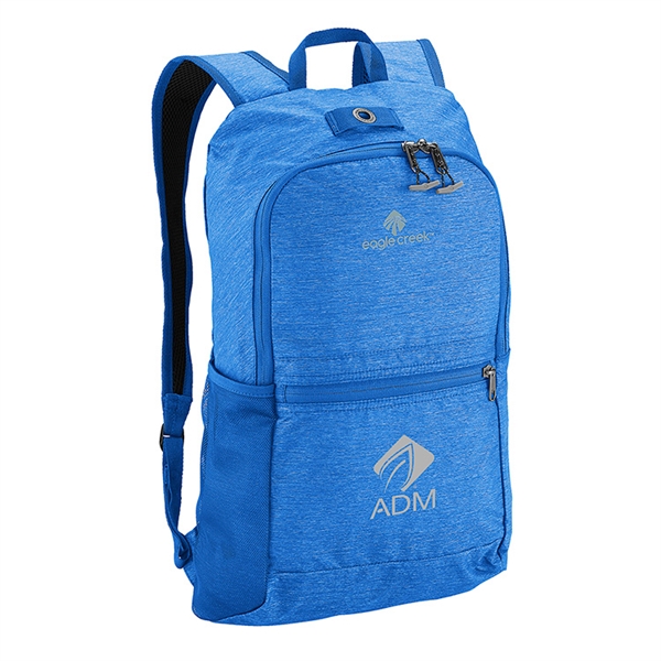 Nylon backpack with pack-in pocket doubles as front pocket, a key... from ASI 88060 Snugz/USA Inc / Sweda®