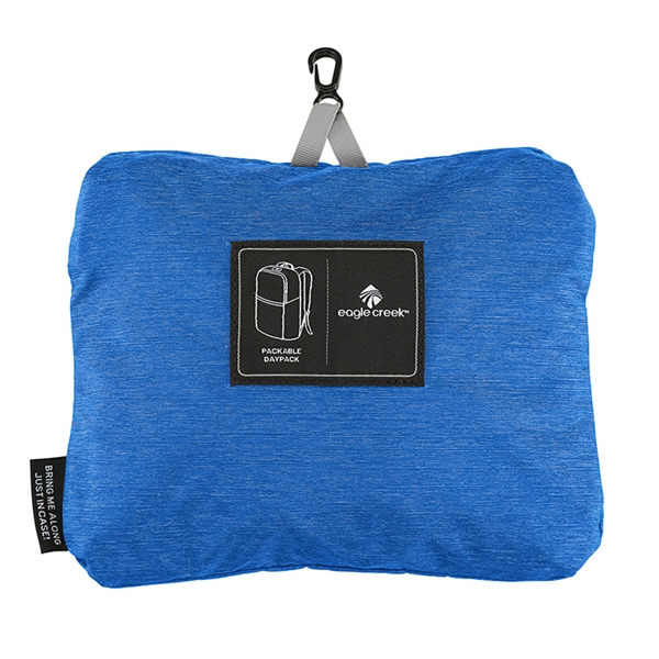 Nylon backpack with pack-in pocket doubles as front pocket, a key... from ASI 88060 Snugz/USA Inc / Sweda®