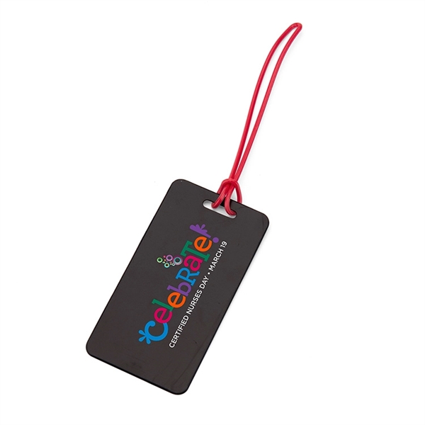 4 1/4" x 2 1/4" plastic baggage tag available in black... from ASI 88060 Snugz/USA Inc / Sweda®