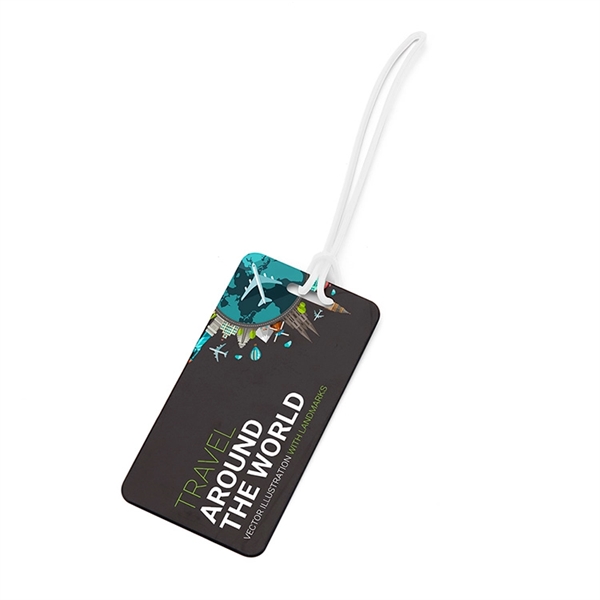 4 1/4" x 2 1/4" plastic baggage tag available in black... from ASI 88060 Snugz/USA Inc / Sweda®