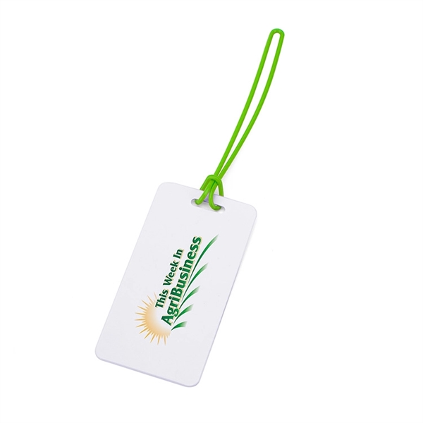 4 1/4" x 2 1/4" plastic baggage tag available in black... from ASI 88060 Snugz/USA Inc / Sweda®