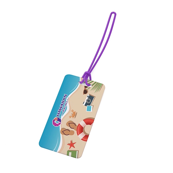 4 1/4" x 2 1/4" plastic baggage tag available in black... from ASI 88060 Snugz/USA Inc / Sweda®