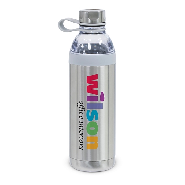 20 ounce copper lined, double-walled, high-gloss stainless water bottle with AS... from ASI 88060 Snugz/USA Inc / Sweda®