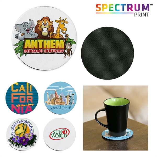 4" round coaster made of neoprene material and equipped with slip-proof... from ASI 88060 Snugz/USA Inc / Sweda®