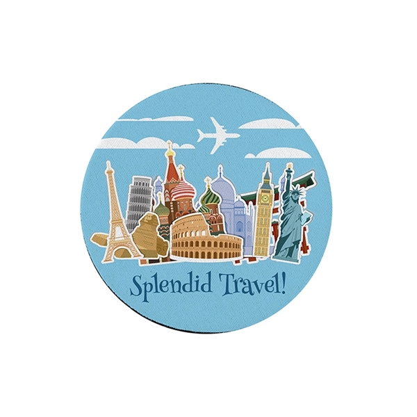 4" round coaster made of neoprene material and equipped with slip-proof... from ASI 88060 Snugz/USA Inc / Sweda®