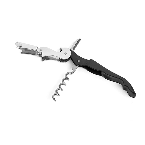 Stainless steel and iron beverage opener including a corkscrew, bottle opener,... from ASI 88060 Snugz/USA Inc / Sweda®