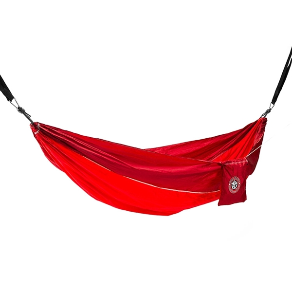 Portable, lightweight hammock made of 210T nylon/polyester with an attached packable... from ASI 88060 Snugz/USA Inc / Sweda®