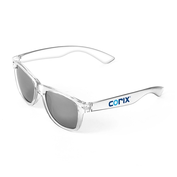 Translucent sunglasses with mirror-finish, polycarbonate lenses that provide 100% UVA/UVB protection.... from ASI 88060 Snugz/USA Inc / Sweda®