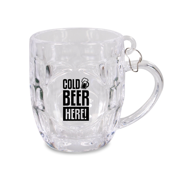 Clear plastic beer mug medallion... from ASI 42016 Brighter Promotions Inc