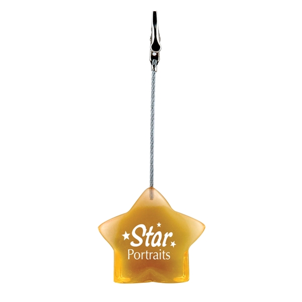 Star shaped memo holder with 3 1/4" wire and clip.... from ASI 62190 Illini